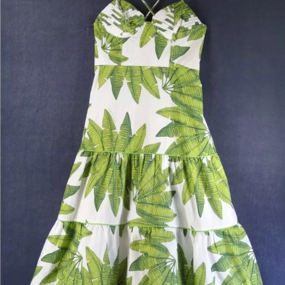 FARM Rio Green Leaf Print Maxi Dress - Picture 2 of 8